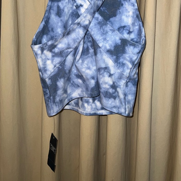 New Abercrombie and Fitch small crop top tie dye cross back thick material - Picture 5 of 5